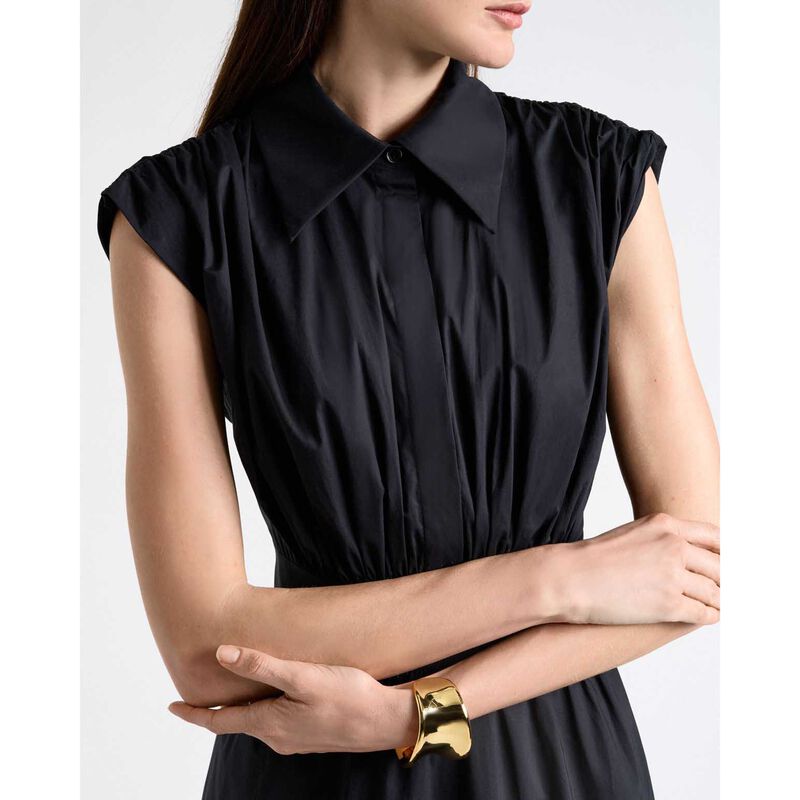 Cue Black Soft Finish Cotton Shirt Dress image number 2